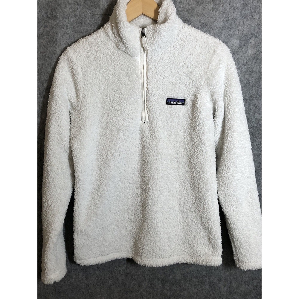Patagonia Jacket Womens Small White‎ Los Gatos Fuzzy Fleece Camping Outdoor
